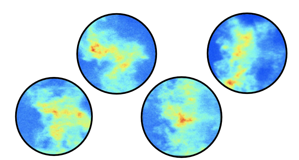 Enlarged view: Chemiluminescence snapshots of reheat flame 